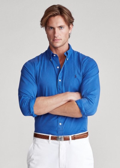 Men's Polo Ralph Lauren Classic Fit Twill Shirts | 429756OQK